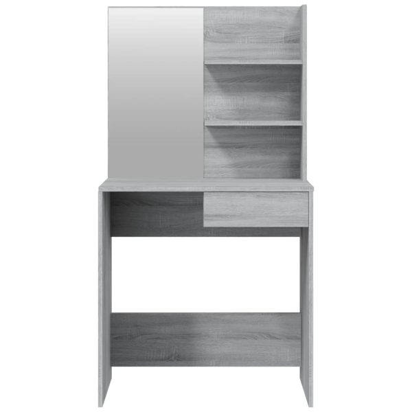 Set Tavolo Da Toeletta Grigio Sonoma 74,5x40x141 cm - Image 6