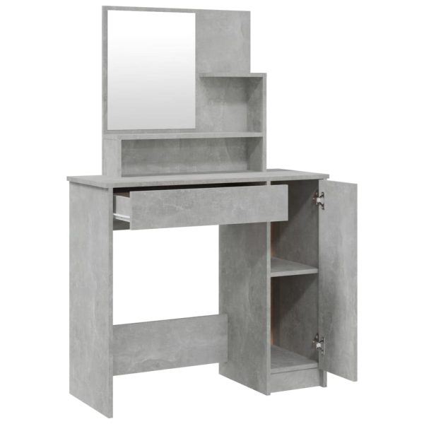 Set Tavolo Da Toeletta Grigio Cemento 86,5x35x136 cm - Image 5