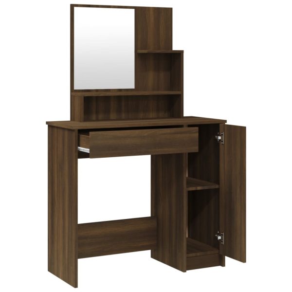 Set Tavolo Da Toeletta Rovere Marrone 86,5x35x136 cm - Image 5