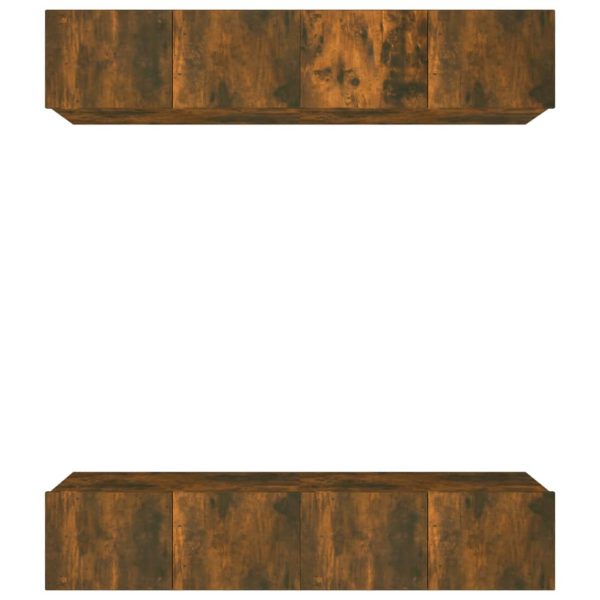 Mobili Tv 4 Pz Rovere Fumo 80x30x30 Cm In Legno Multistrato - Image 2