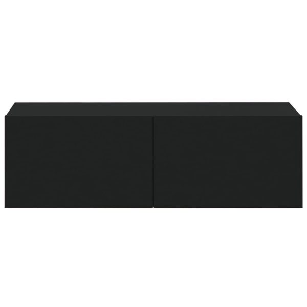 Mobili Porta Tv A Parete 4 Pz Nero 100x30x30 cm - Image 5