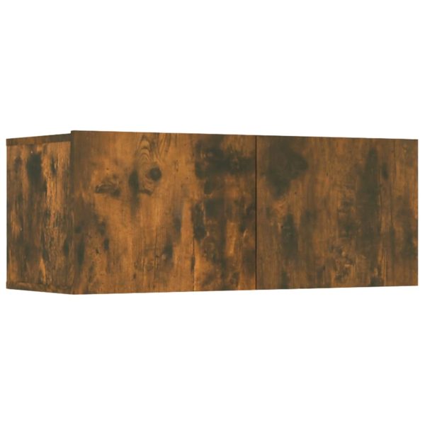 Set Mobili Porta Tv 8pz Rovere Fumo In Legno Multistrato - Image 5