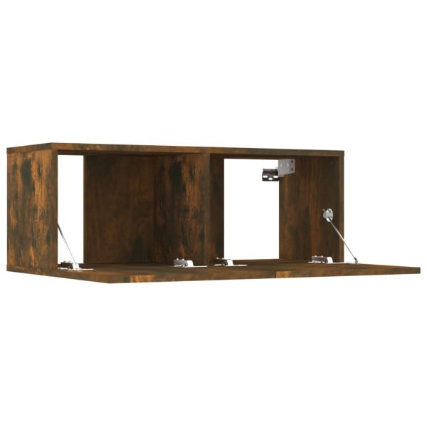 Set Mobili Porta Tv 8pz Rovere Fumo In Legno Multistrato - Image 6