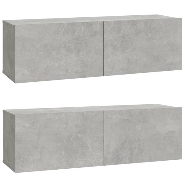 Set Di Mobili Porta Tv 3 Pz Grigio Cemento In Legno Multistrato - Image 5