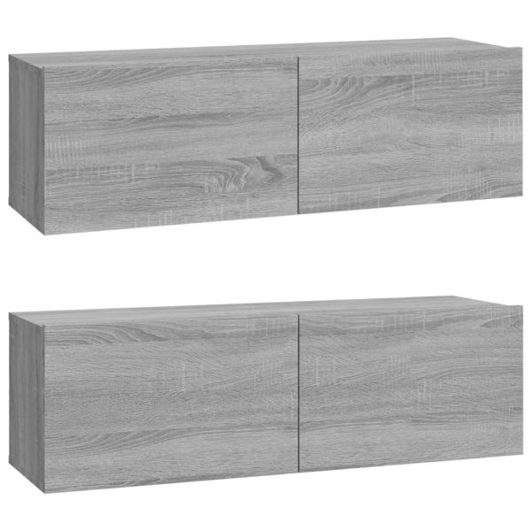 Set Mobili Porta Tv 3 Pz Grigio Sonoma In Legno Multistrato - Image 5