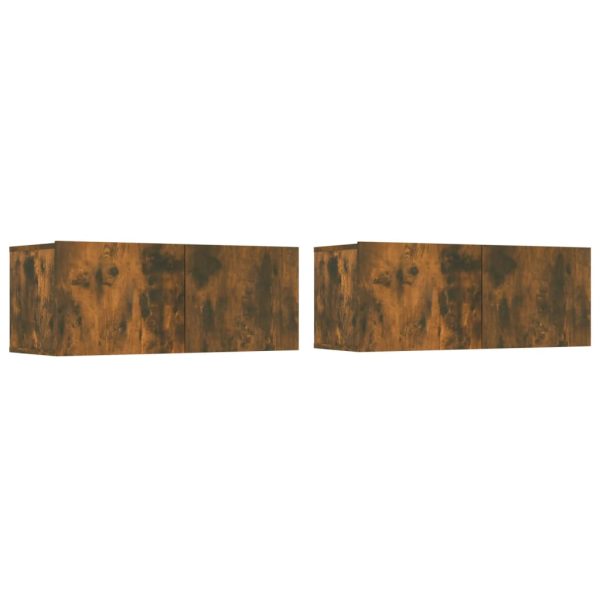 Set Di Mobili Porta Tv 4 Pz Rovere Fumo In Legno Multistrato - Image 5