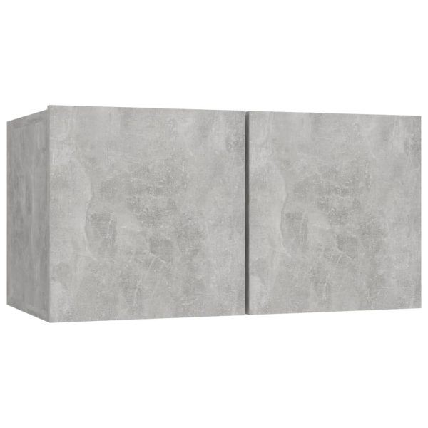 Set Mobili Porta Tv 8pz Grigio Cemento In Legno Multistrato - Image 5