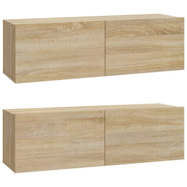 Set Di Mobili Porta Tv 4 Pz Rovere Sonoma In Legno Multistrato - Image 4