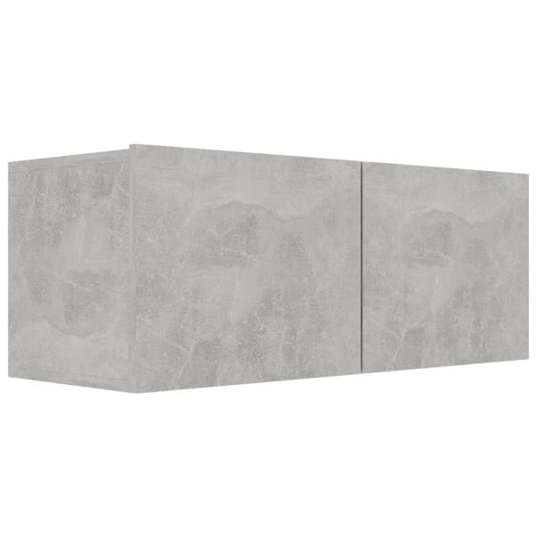 Set Di Mobili Porta Tv 7 Pz Grigio Cemento In Legno Multistrato - Image 5