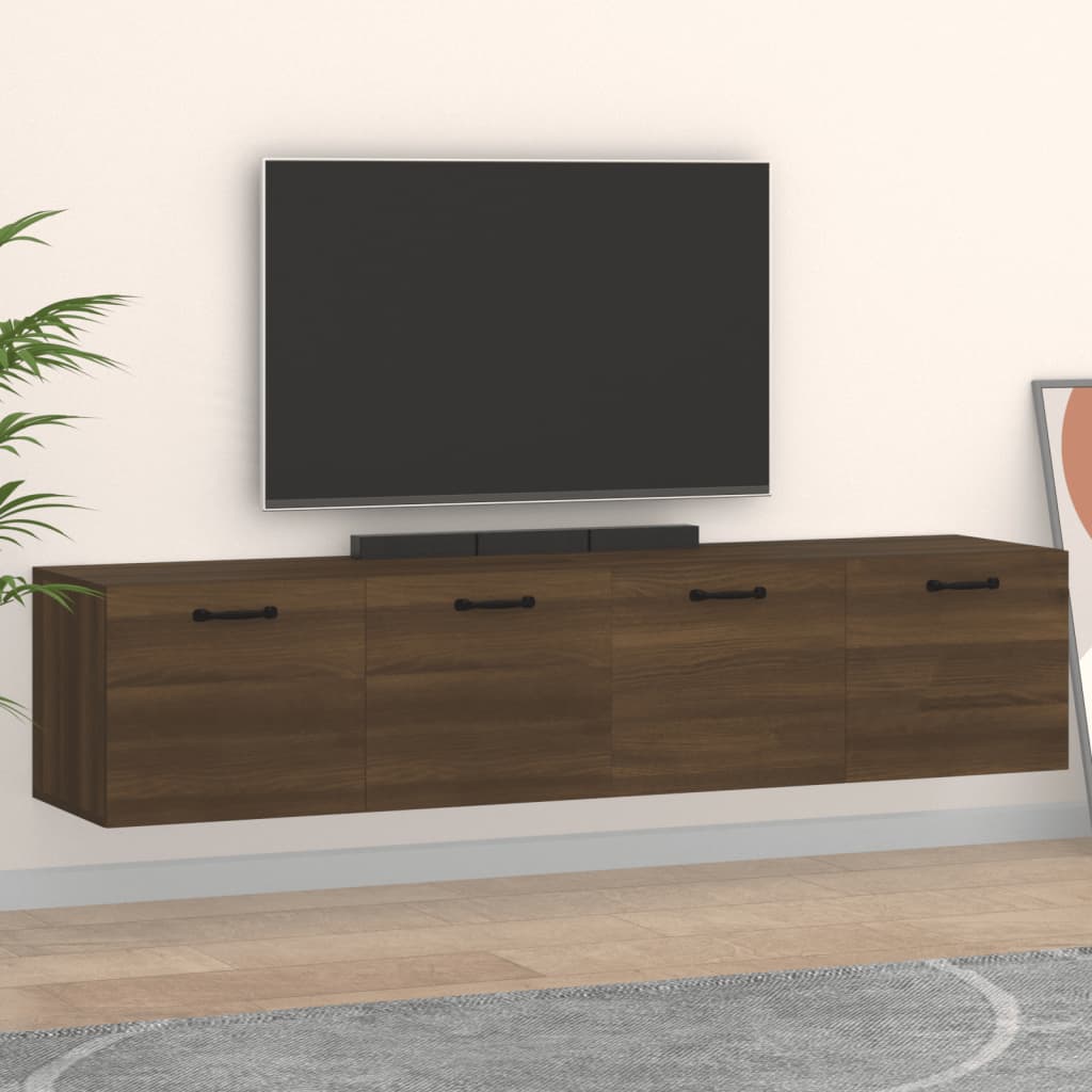 Mobili Parete 2 Pz Rovere Marrone 60x36,5x35 Cm In Multistrato