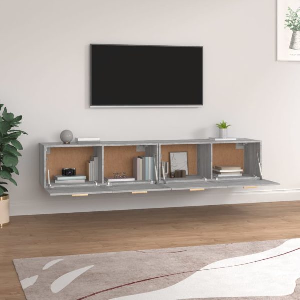 Mobili Parete 2 Pz Grigio Sonoma 100x36,5x35 Cm In Multistrato - Image 3