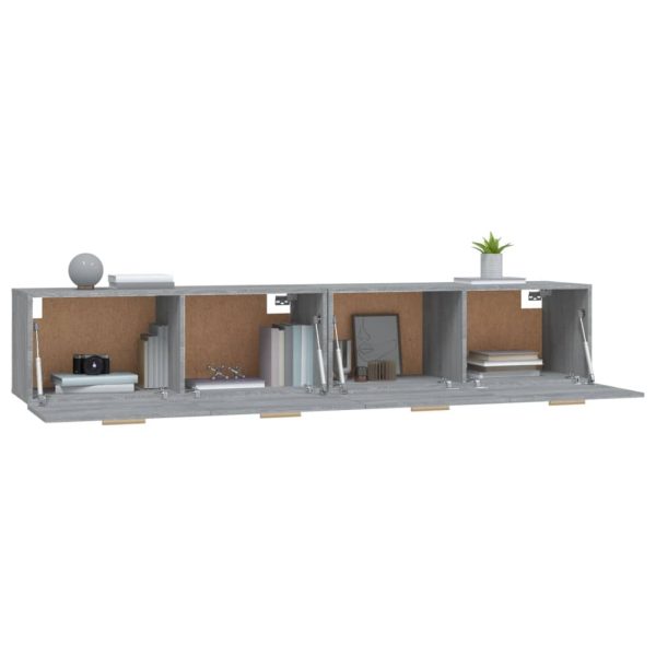 Mobili Parete 2 Pz Grigio Sonoma 100x36,5x35 Cm In Multistrato - Image 4