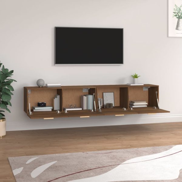 Mobili Parete 2 Pz Rovere Marrone 100x36,5x35 Cm In Multistrato - Image 3