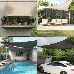 Vela Parasole 160 G/m² Rettangolare Giallo 3,5x5 M In Hdpe