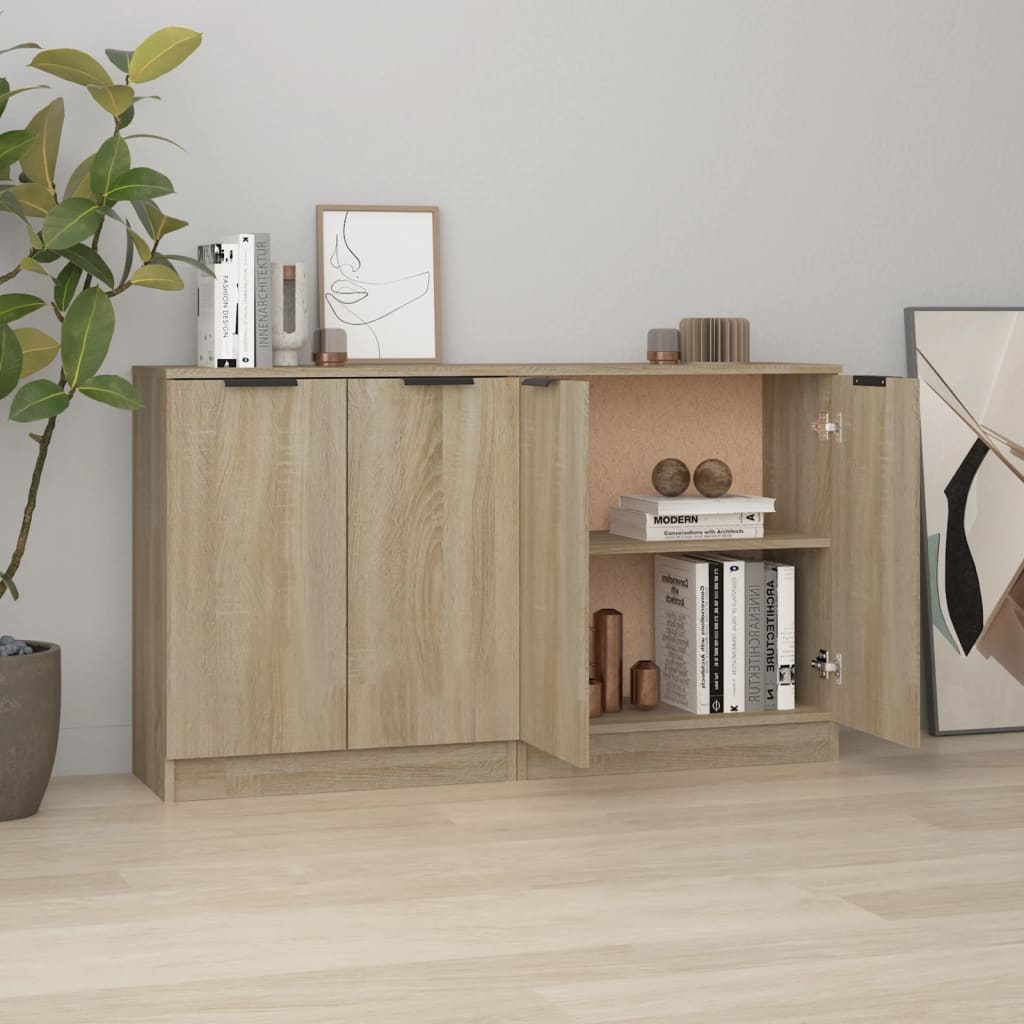 Credenze 2 Pz Rovere Sonoma 60x30x70 Cm In Legno Multistrato