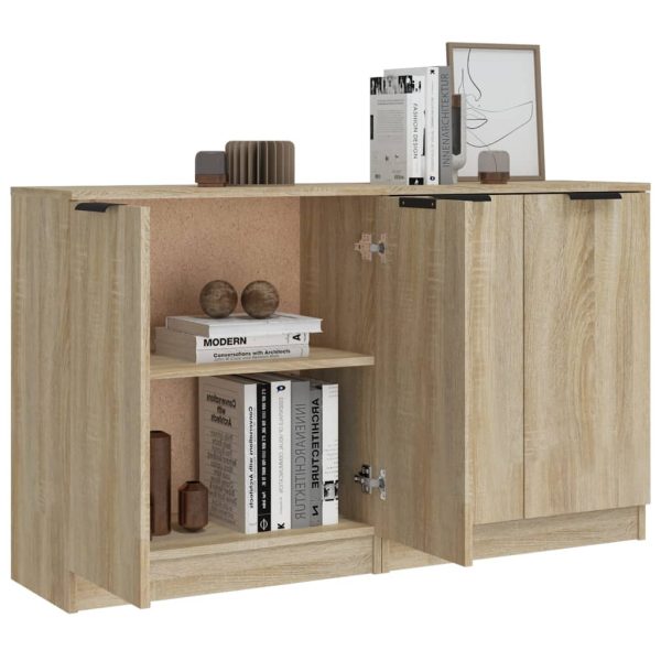 Credenze 2 Pz Rovere Sonoma 60x30x70 Cm In Legno Multistrato - Image 5