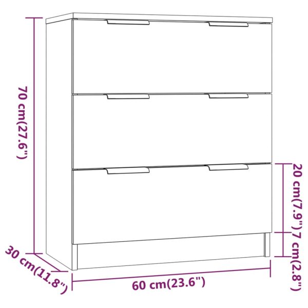 Credenze 3 Pz Grigio Cemento In Legno Multistrato - Image 6