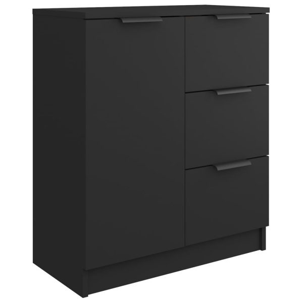 Credenze 2 Pz Nere 60x30x70 Cm In Legno Multistrato - Image 5
