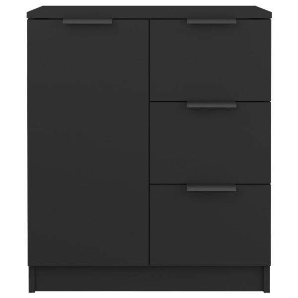 Credenze 2 Pz Nere 60x30x70 Cm In Legno Multistrato - Image 6