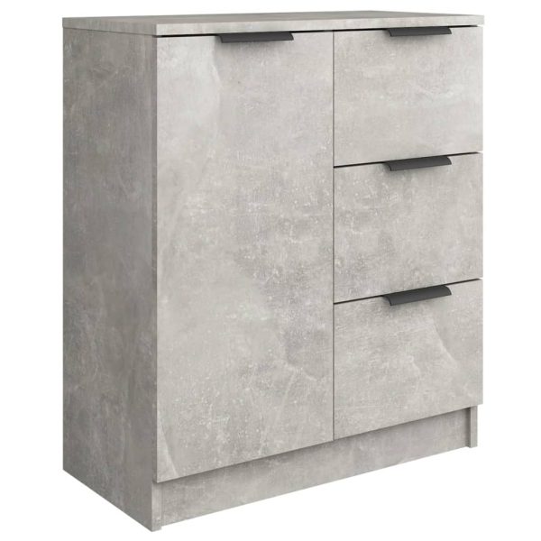 Credenze 2 Pz Grigio Cemento 60x30x70 Cm In Legno Multistrato - Image 5