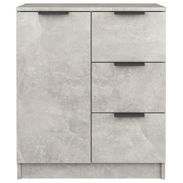 Credenze 2 Pz Grigio Cemento 60x30x70 Cm In Legno Multistrato - Image 6