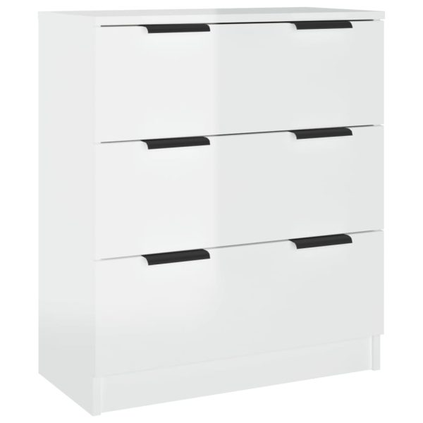 Credenze 3 Pz Bianco Lucido In Legno Multistrato - Image 5