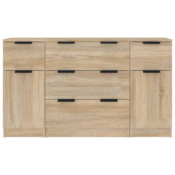 Set Di Credenze 3 Pz Rovere Sonoma In Legno Multistrato - Image 5