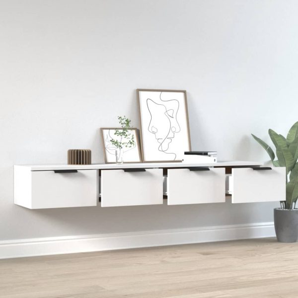 Mobili Pensili 2 Pz Bianchi 68x30x20 Cm Legno Multistrato - Image 3