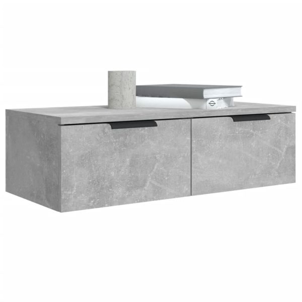 Mobili Pensili 2 Pz Grigio Cemento 68x30x20cm Legno Multistrato - Image 4