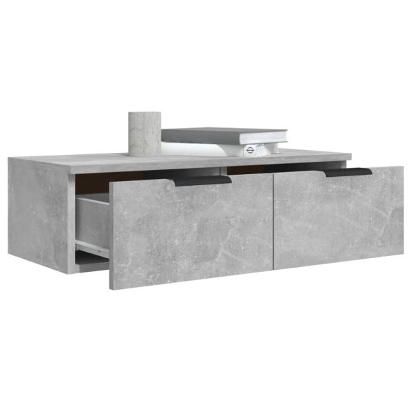 Mobili Pensili 2 Pz Grigio Cemento 68x30x20cm Legno Multistrato - Image 5