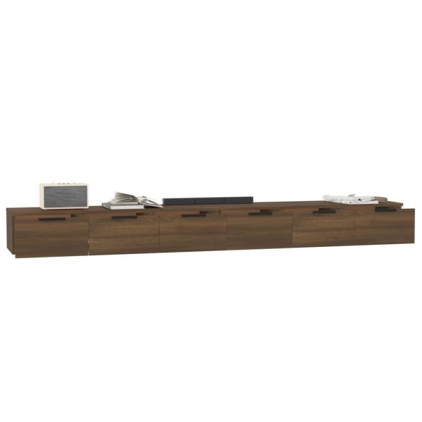 Mobili A Muro 2 Pz Rovere Marrone 102x30x20cm Legno Multistrato - Image 4