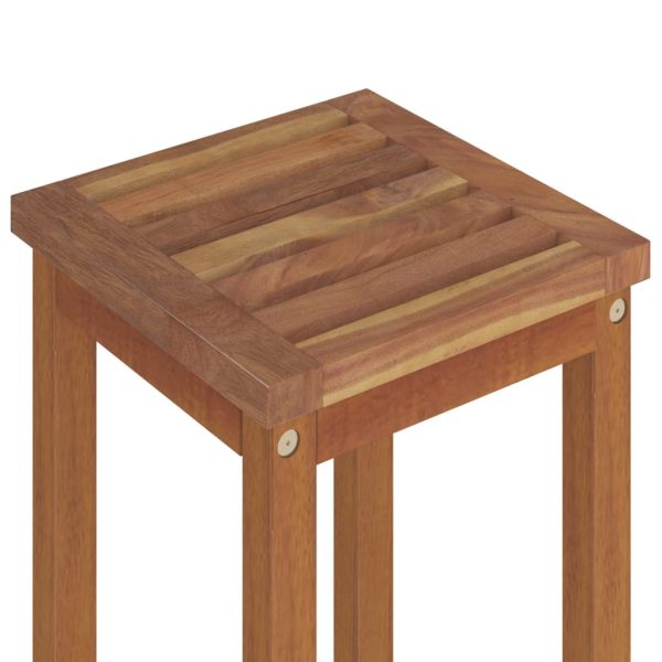 Sgabelli Da Bar 6 Pz In Legno Massello Di Acacia - Image 4