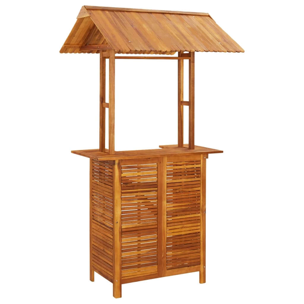 Set Da Bar Per Giardino 3 Pz In Legno Massello Di Acacia - Image 4