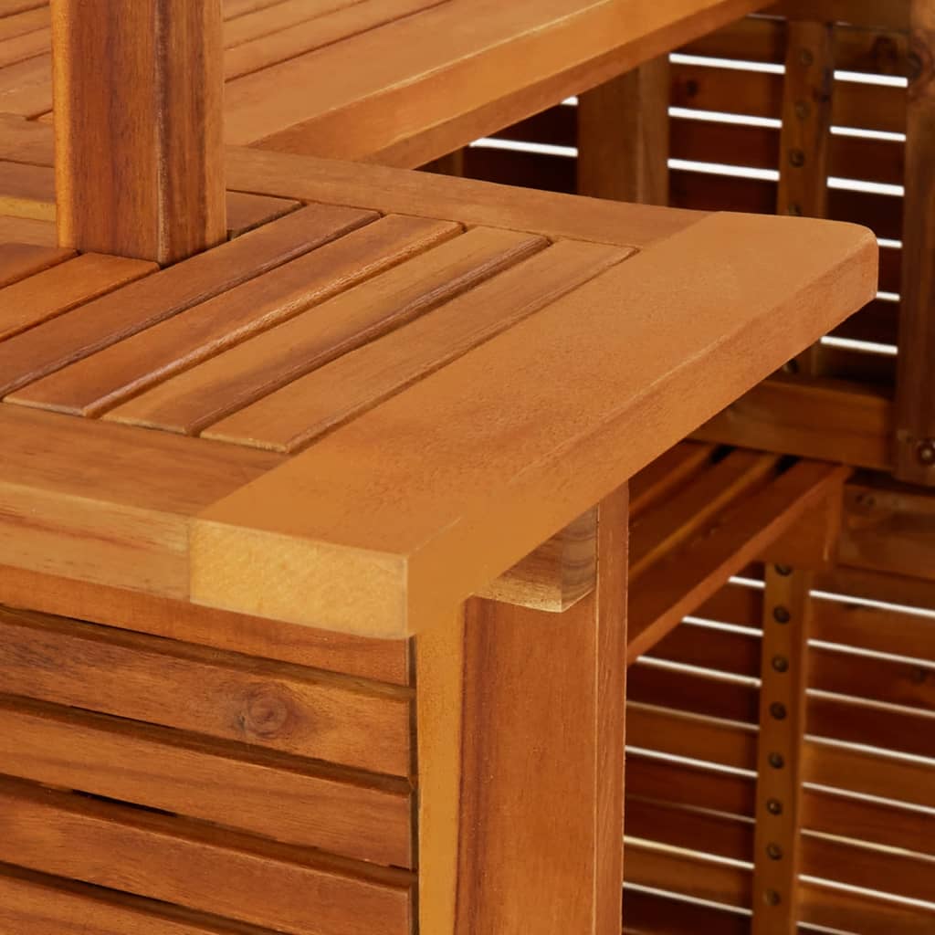 Set Da Bar Per Giardino 5 Pz In Legno Massello Di Acacia - Image 5