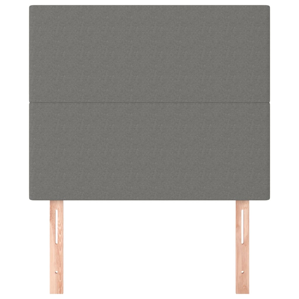 Testiera 2 Pz Grigio Scuro 80x5x78/88 Cm In Tessuto - Image 3