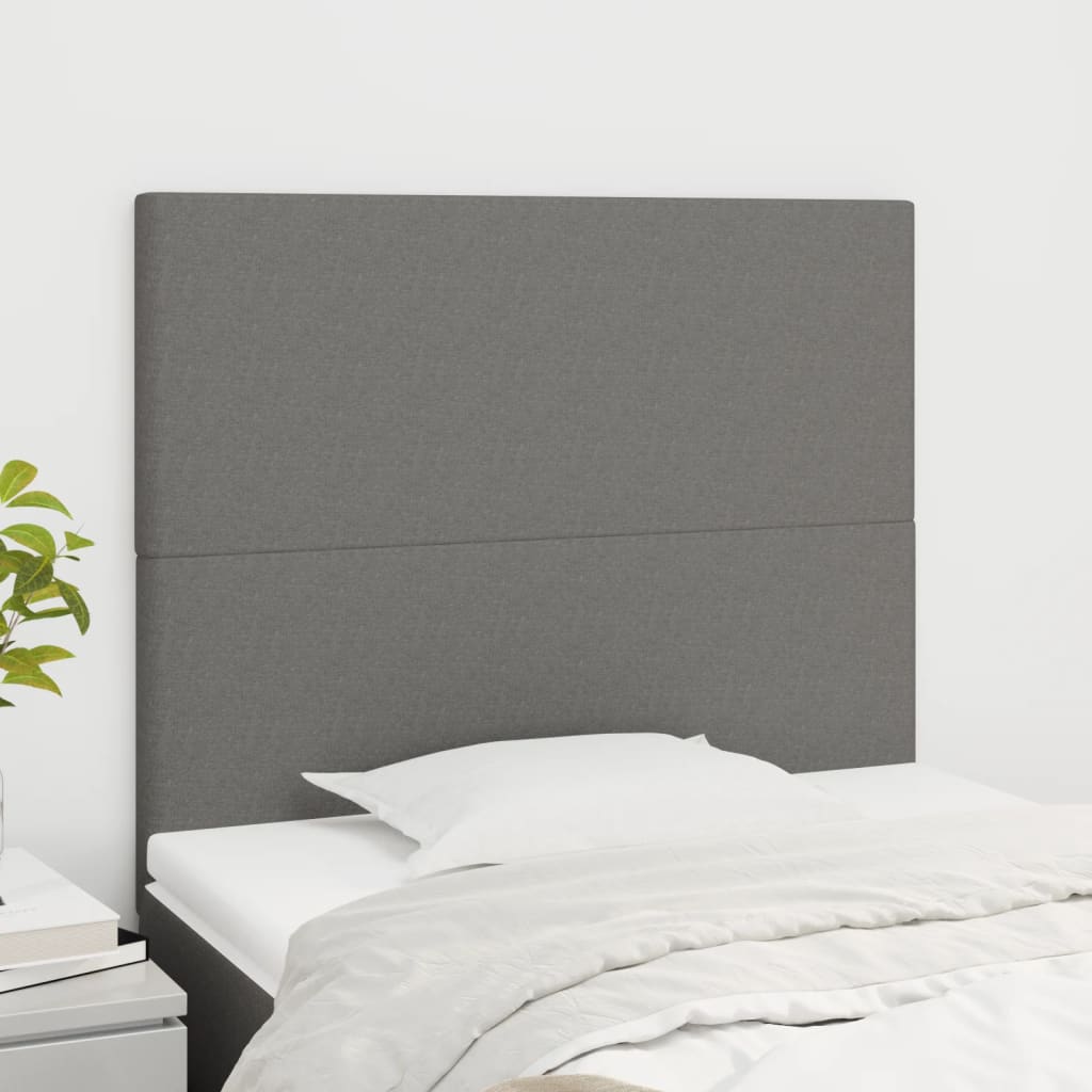 Testiere 2 Pz Grigio Scuro 100x5x78/88 Cm In Tessuto