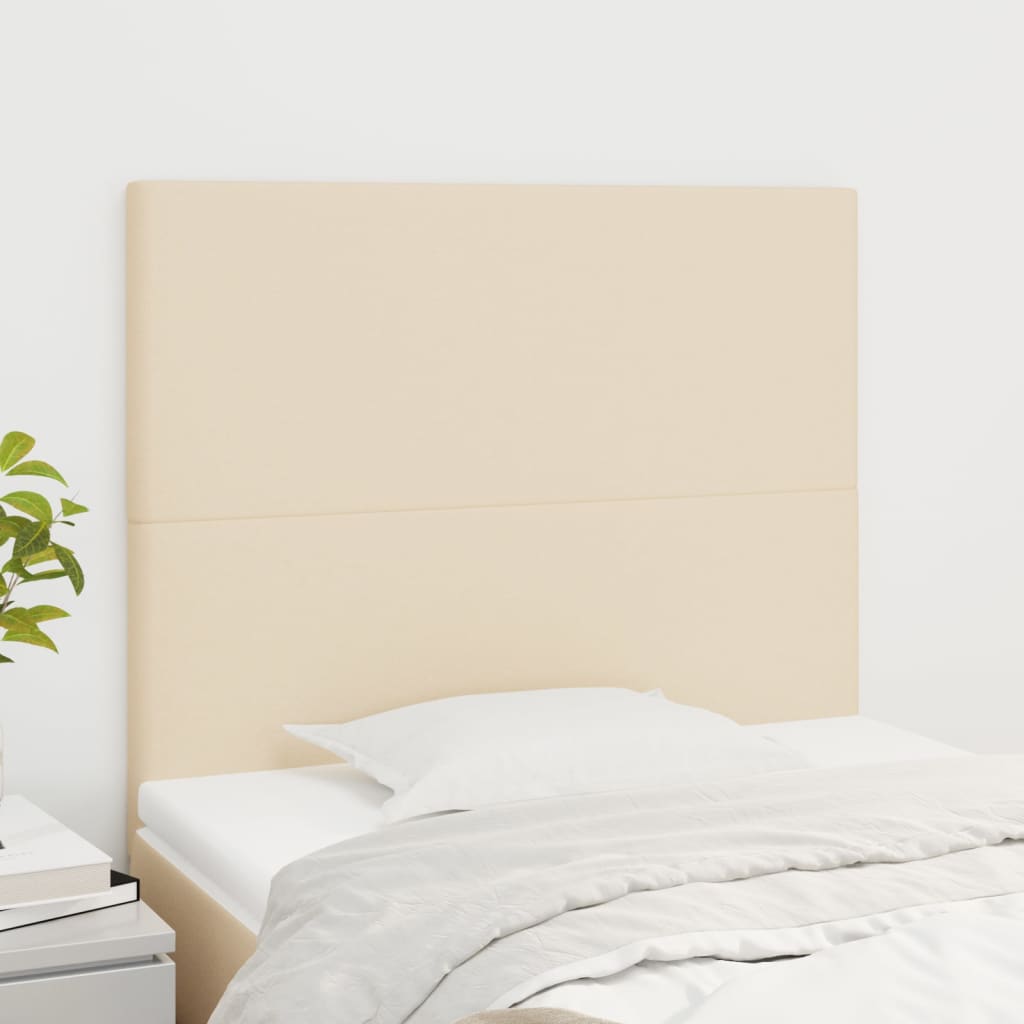Testiera 2 Pz Crema 100x5x78/88 Cm In Tessuto