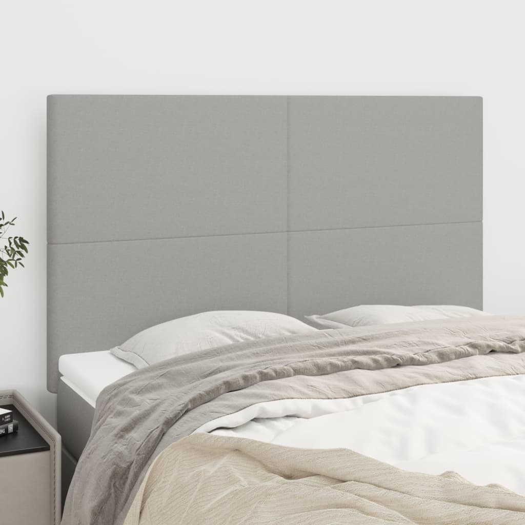 Testiere 4 Pz Grigio Chiaro 72x5x78/88 Cm In Tessuto