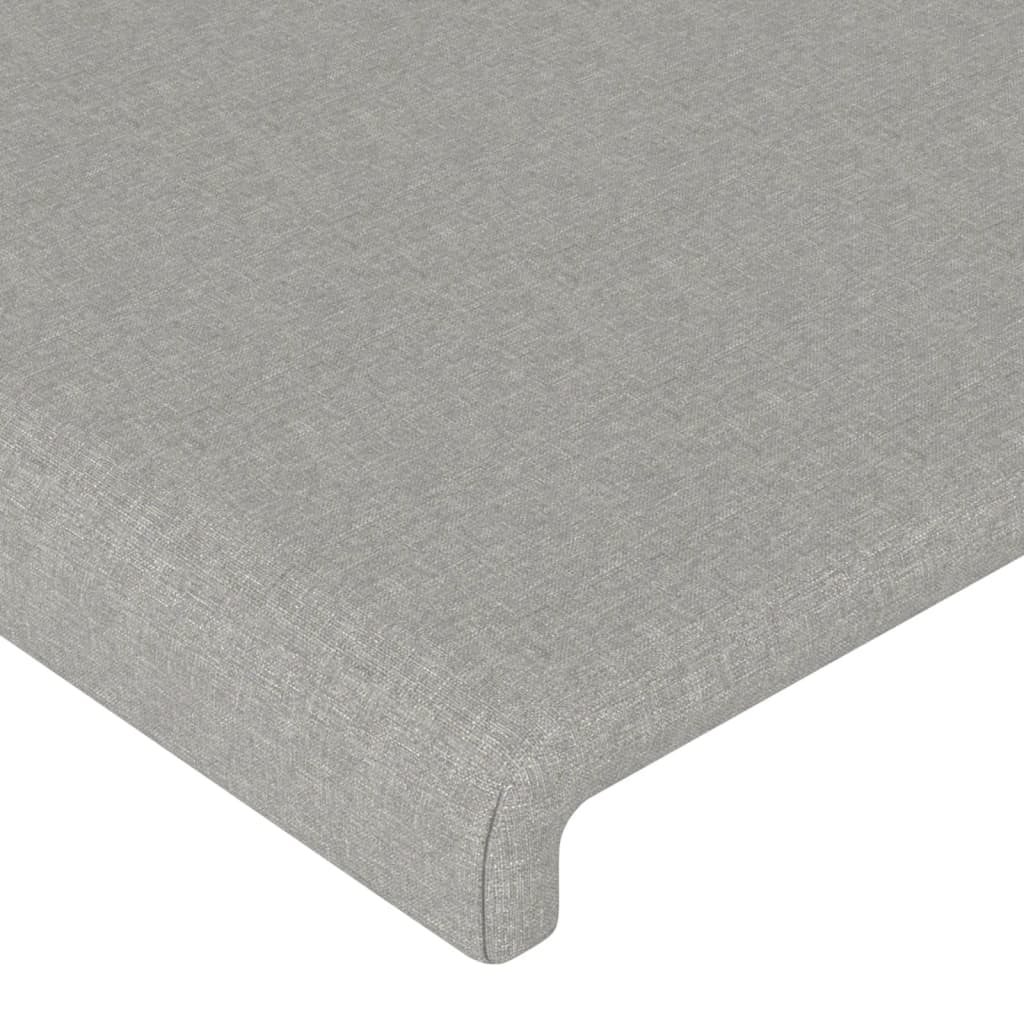 Testiera 4 Pz Grigio Chiaro 90x5x78/88 Cm In Tessuto - Image 4
