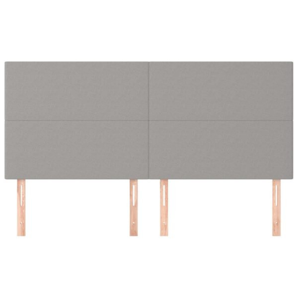 Testiere 4 Pz Grigio Chiaro 100x5x78/88 Cm In Tessuto - Image 3