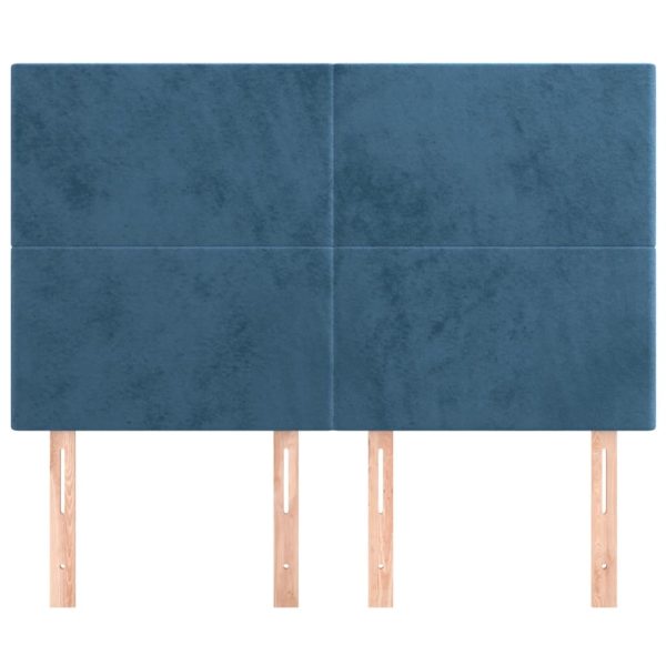 Testiere 4 Pz Blu Scuro 72x5x78/88 Cm In Velluto - Image 3