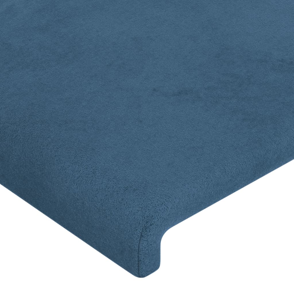 Testiera 4 Pz Blu Scuro 90x5x78/88 Cm In Velluto - Image 4