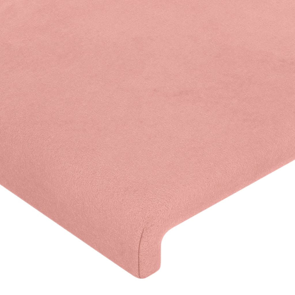 Testiera 4 Pz Rosa 90x5x78/88 Cm In Velluto - Image 4