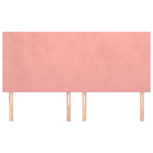 Testiere 4 Pz Rosa 100x5x78/88 Cm In Velluto - Image 3