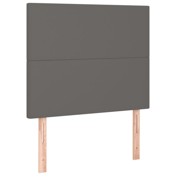 Testiera 2 Pz Grigio 80x5x78/88 Cm In Similpelle - Image 2