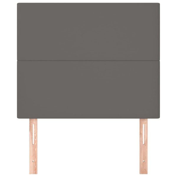 Testiera 2 Pz Grigio 80x5x78/88 Cm In Similpelle - Image 3