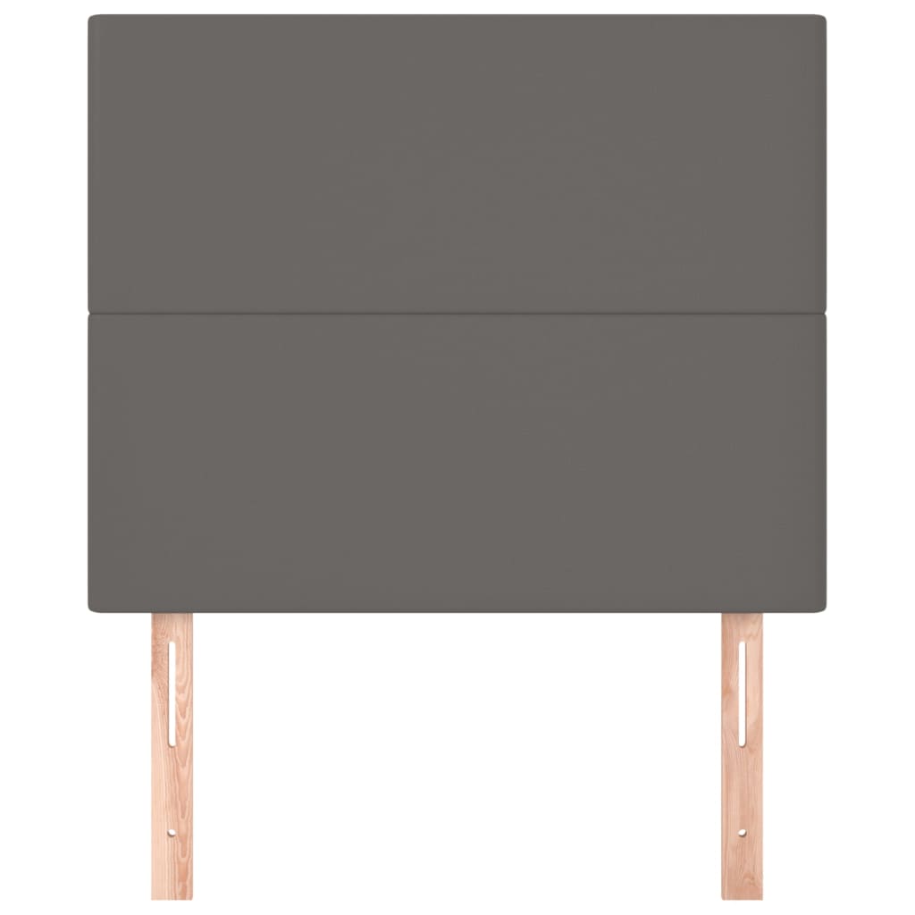 Testiera 2 Pz Grigio 90x5x78/88 Cm In Similpelle - Image 3