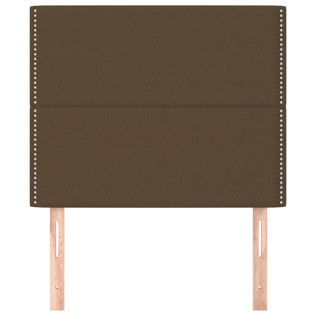 Testiera 2 Pz Marrone Scuro 100x5x78/88 Cm In Tessuto - Image 3