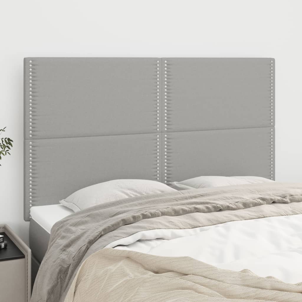 Testiere 4 Pz Grigio Chiaro 72x5x78/88 Cm In Tessuto