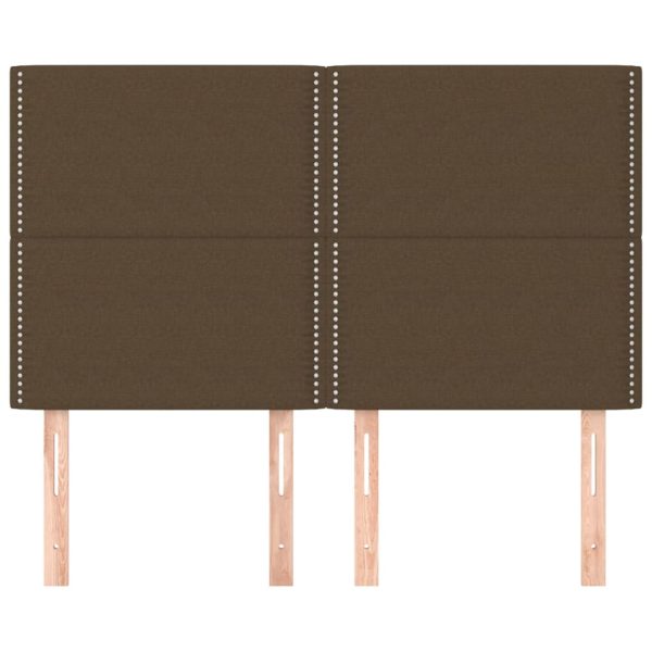 Testiere 4 Pz Marrone Scuro 72x5x78/88 Cm In Tessuto - Image 3